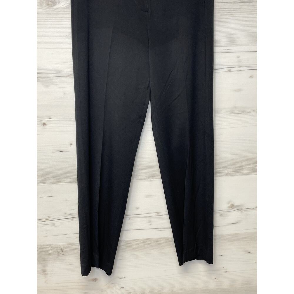 Atelier Womens 10‎ Black Straight Leg Dress Pants High Rise Lined Stretch Career - Picture 3 of 14